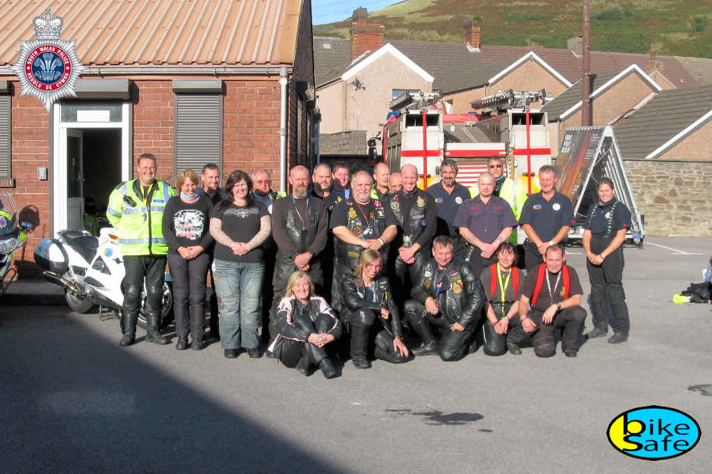 Police road safety engagement BikeSafe South Wales