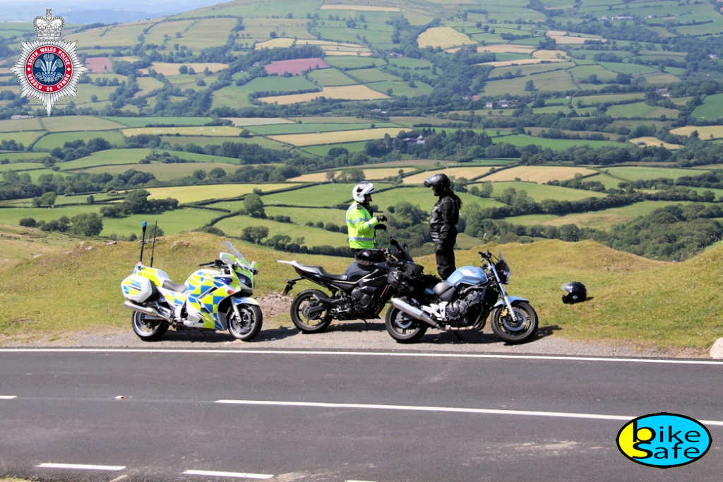 South Wales Police BikeSafe roadside rider feedback