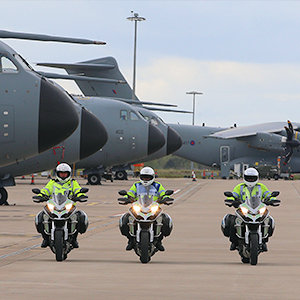 Ducati with RAF and Police BikeSafe