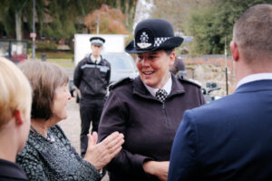 Helen and Sean Walker opening the Mac Walker Building with Chief Constable Pippa Mills
