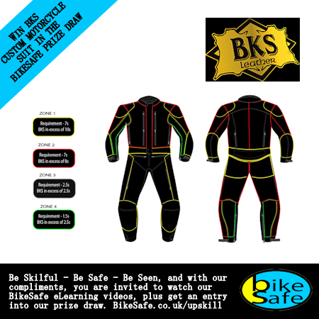 BKS BikeSafe leather motorcycle suit prize draw