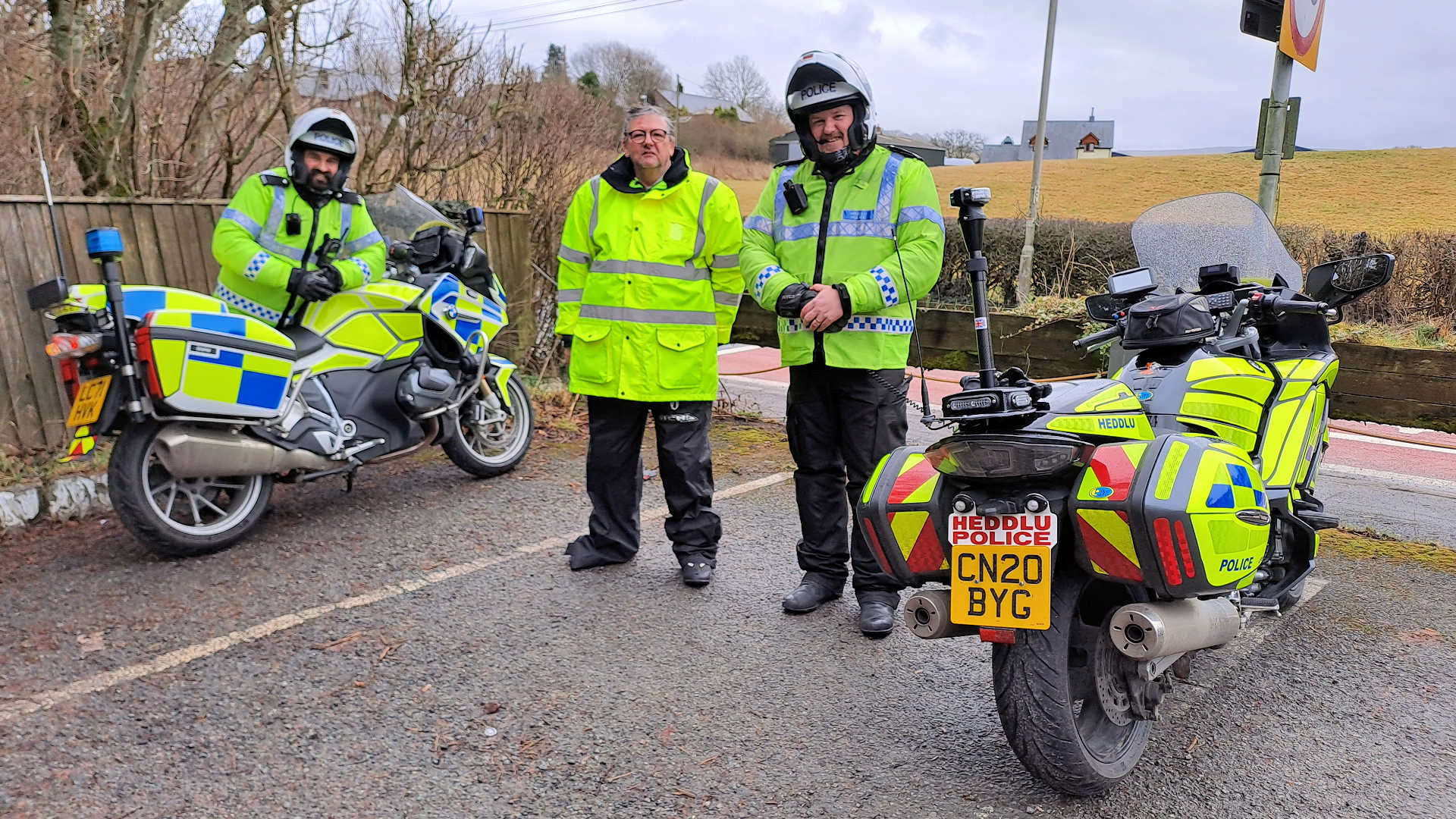 South Wales Police BikeSafe workshop roadside debrief