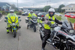 Start of observed ride with Devon and Cornwall Bikesafe