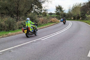 Louise Carroll on BikeSafe observed ride with Derbyshire Police