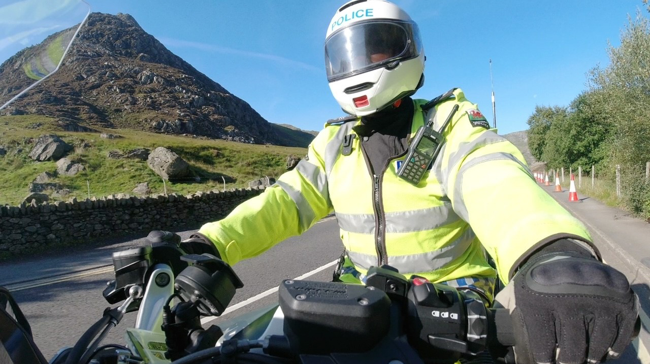 North Wales Police motorcyclist BikeSafe