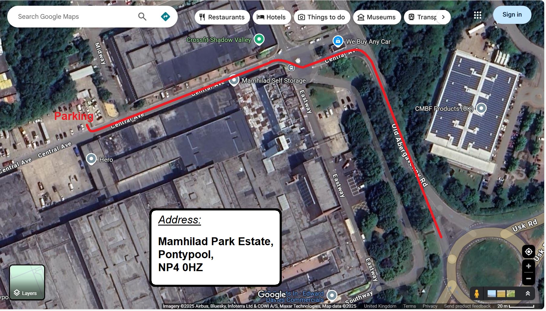 Bikesafe Gwent Training Location map2